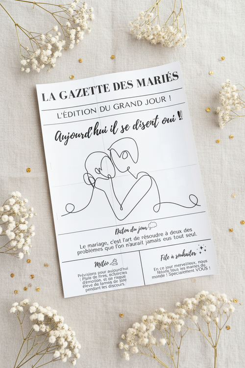 Gazette des Mariés fond clair